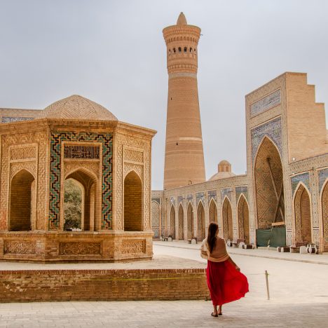 Courtyard of Kalyan Mosque in Bukhara, Uzbekistan